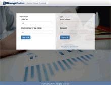 Tablet Screenshot of manageorders.com